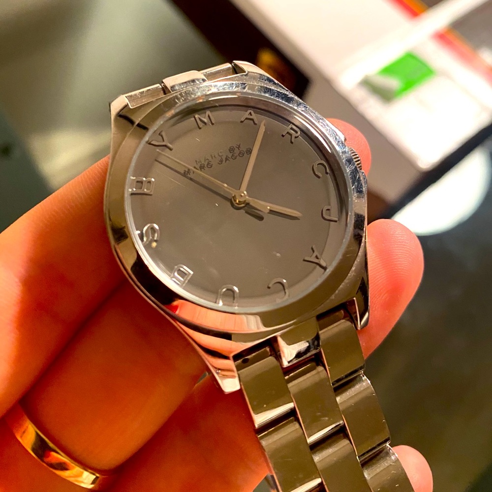 Marc by Marc Jacobs silver large face watch